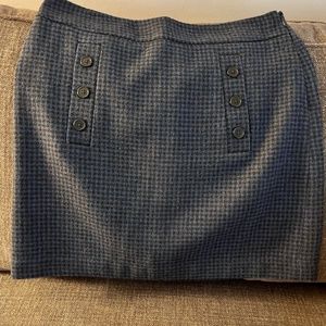 Loft Tweed Skirt with button detail